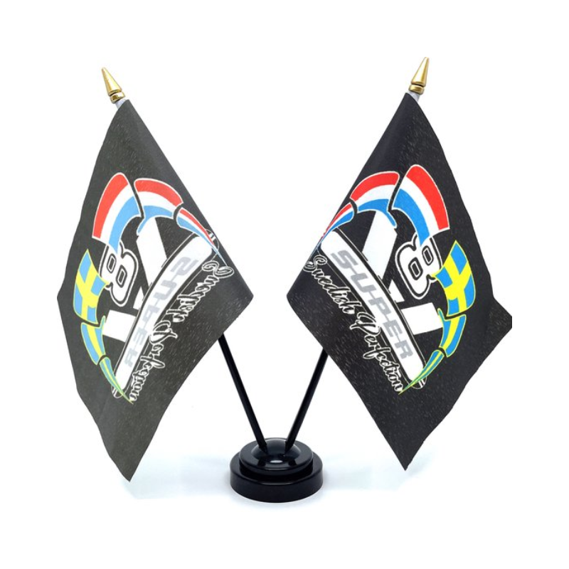 Tafelvlaggen set V8 Swedish Perfection cabine decoratie