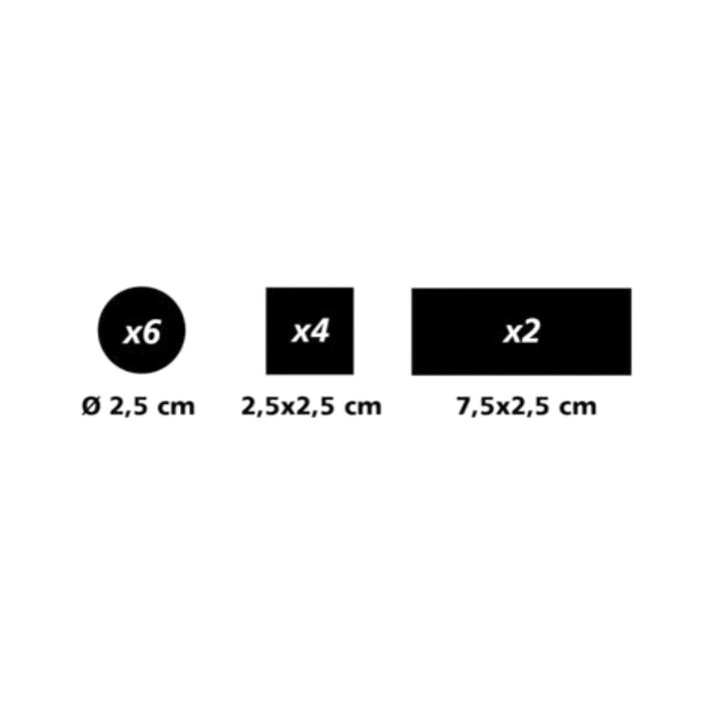 Klittenband Set – 12 verschillende soorten stukken