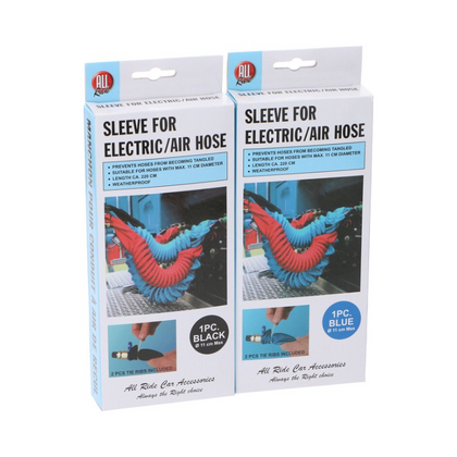 Luchtslang hoes vrachtwagen – beschermhoes voor luchtrem-slangen, 220 cm, blauw of zwart