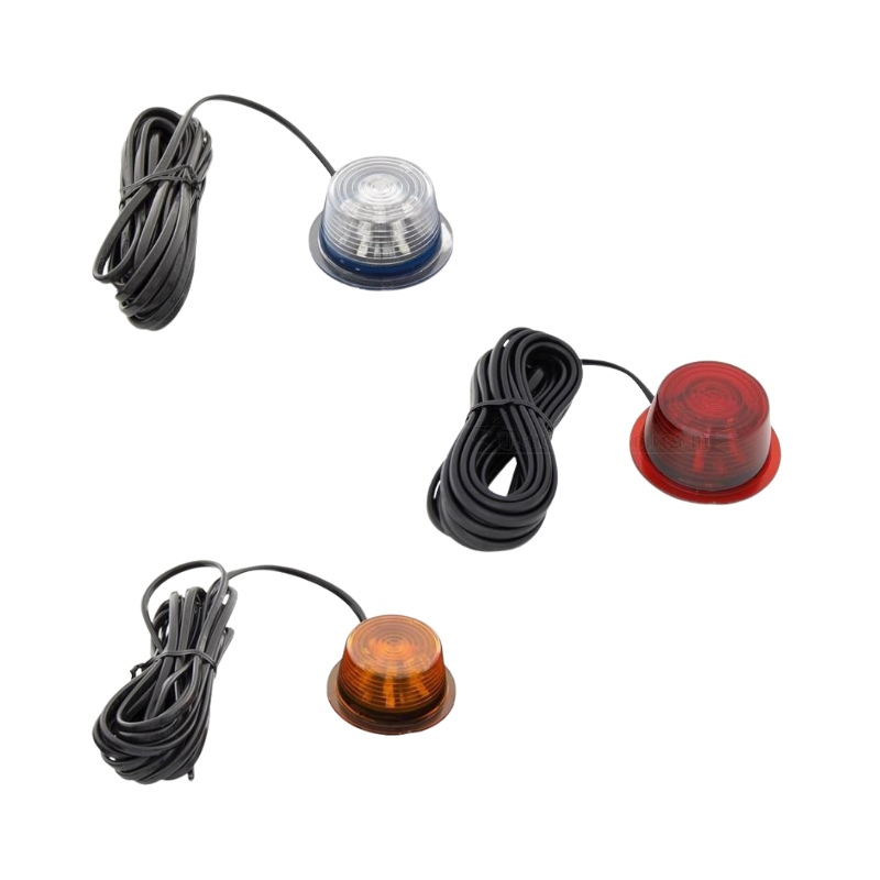Gylle LED Lens – Ijswit / Rood / Oranje – Vervangingsglas Breedtelamp met 5 m kabel