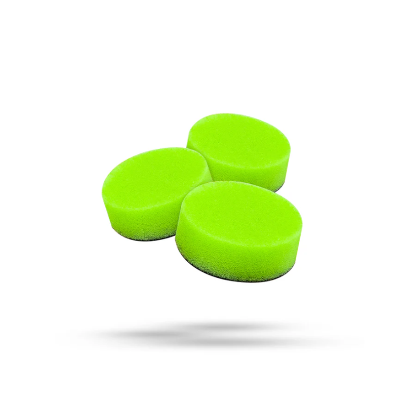 Liquid Elements Pad Boy V2 3er-Set – 40 mm Polierpads (gelb, grün & lila)