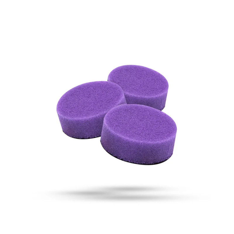 Liquid Elements Pad Boy V2 3er-Set – 40 mm Polierpads (gelb, grün & lila)