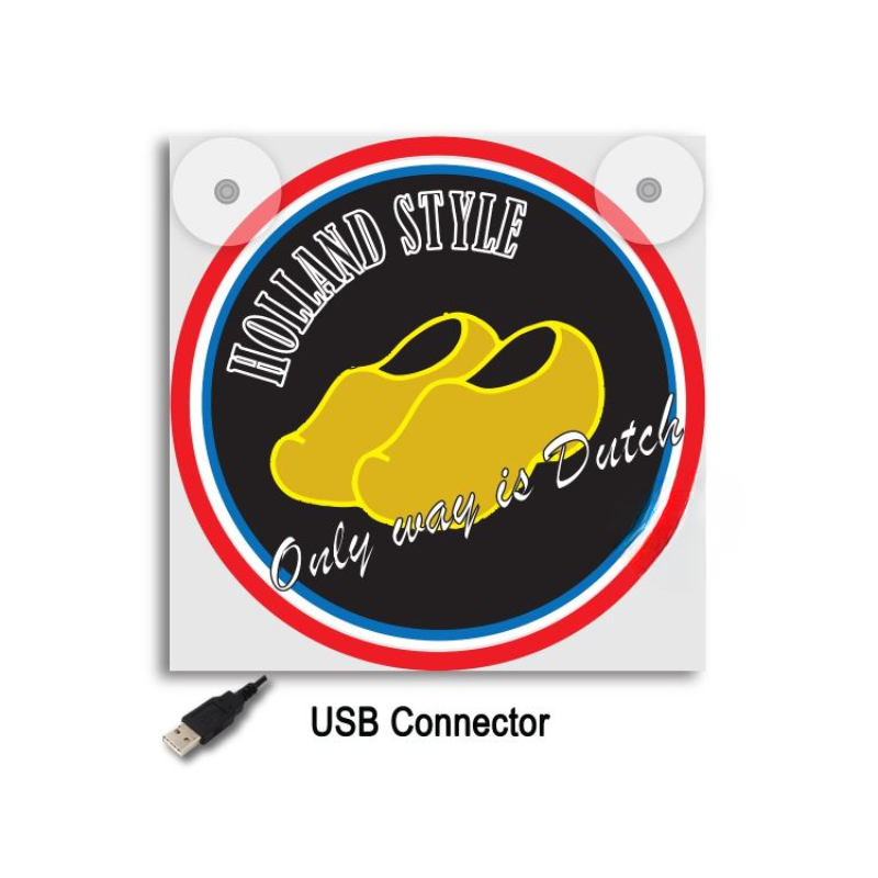 Lichtbakje de Luxe Only Way Is Dutch – 5V USB & USB-C Cabineverlichting 17x17 cm