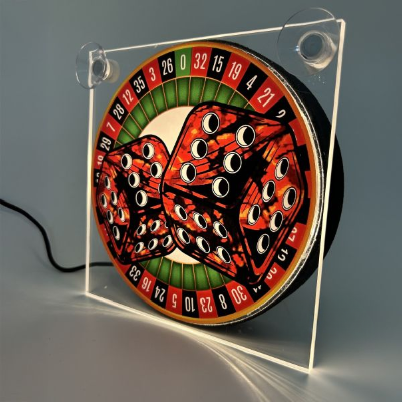 Leuchtkasten Deluxe Würfel Plüsch Rot – 5V USB & USB-C Kabinenbeleuchtung 17x17 cm
