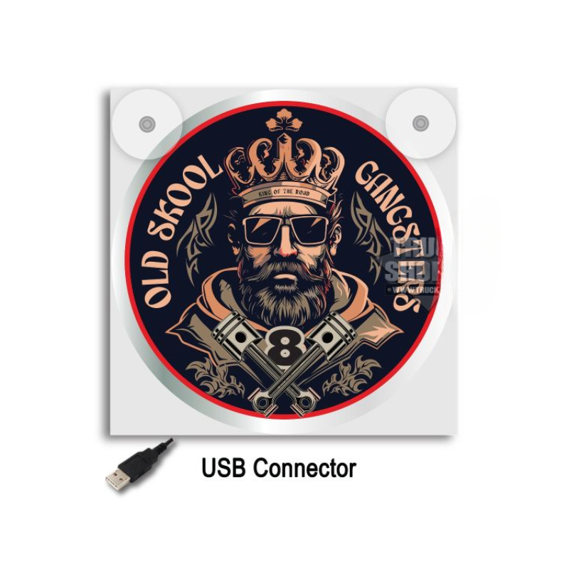 Lichtkasten de Luxe King-Gangsters – 5V USB & USB-C Kabinenbeleuchtung 17x17 cm