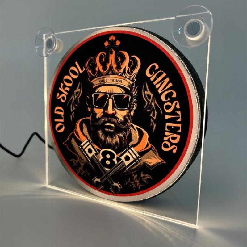 Lichtkasten de Luxe King-Gangsters – 5V USB & USB-C Kabinenbeleuchtung 17x17 cm
