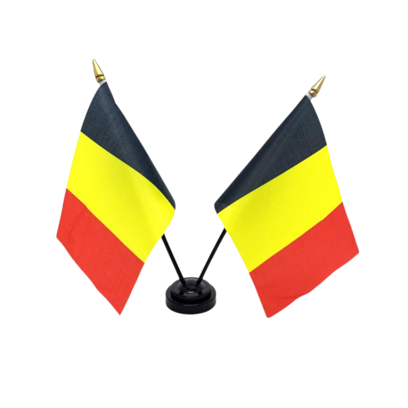 Tischflaggen-Set Belgien – Kabinendekoration