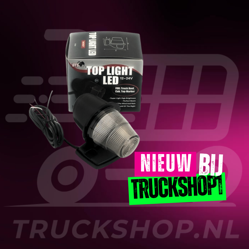 LED Toplight Smokey/Wit Glas Dual Color 10–32V – Marker Verlichting Amber/Wit