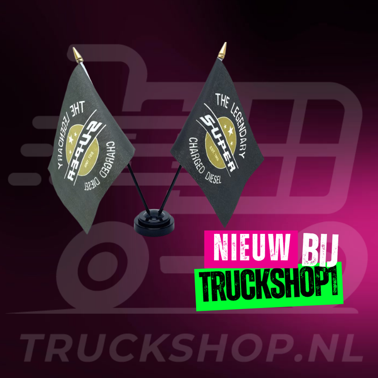 Tafelvlaggen set Legendary Diesel – Cabine Decoratie met Gouden Details