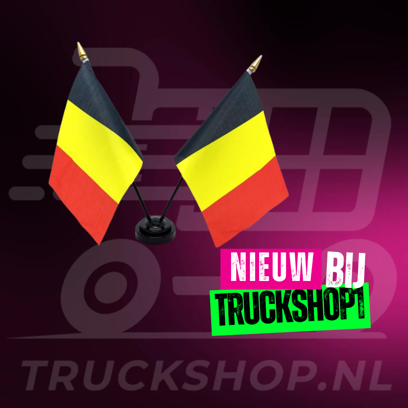 Tischflaggen-Set Belgien – Kabinendekoration