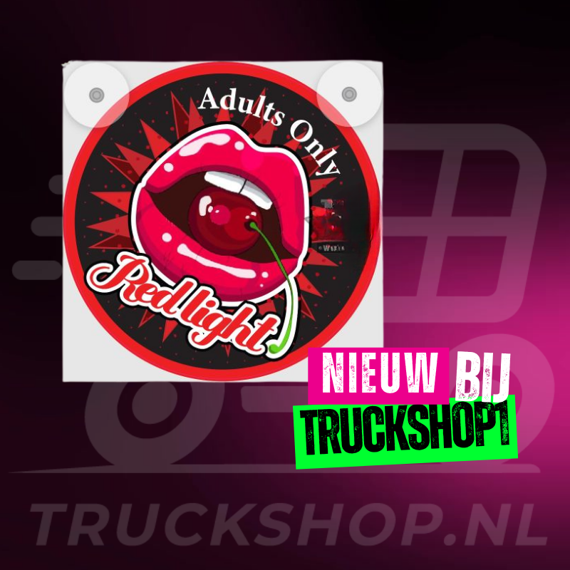 Lichtbakje de Luxe Red Light District – Red Lips | 5V USB & USB-C Cabineverlichting 17x17 cm