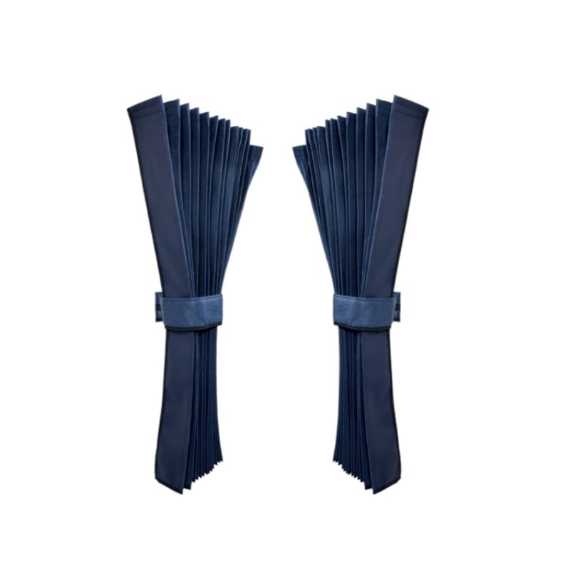 Vrachtwagen Zijgordijnenset Navy Blauw – Voorgevouwen & Dubbel Gevoerd