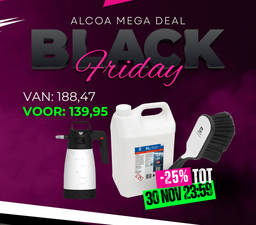 Alcoa ALclean velgenreiniger set – 5L met IK Multi Pro 1.5 sprayer en ALbrush2 Dura-Bright borstel (VIP DEAL, Black Week -25%)
