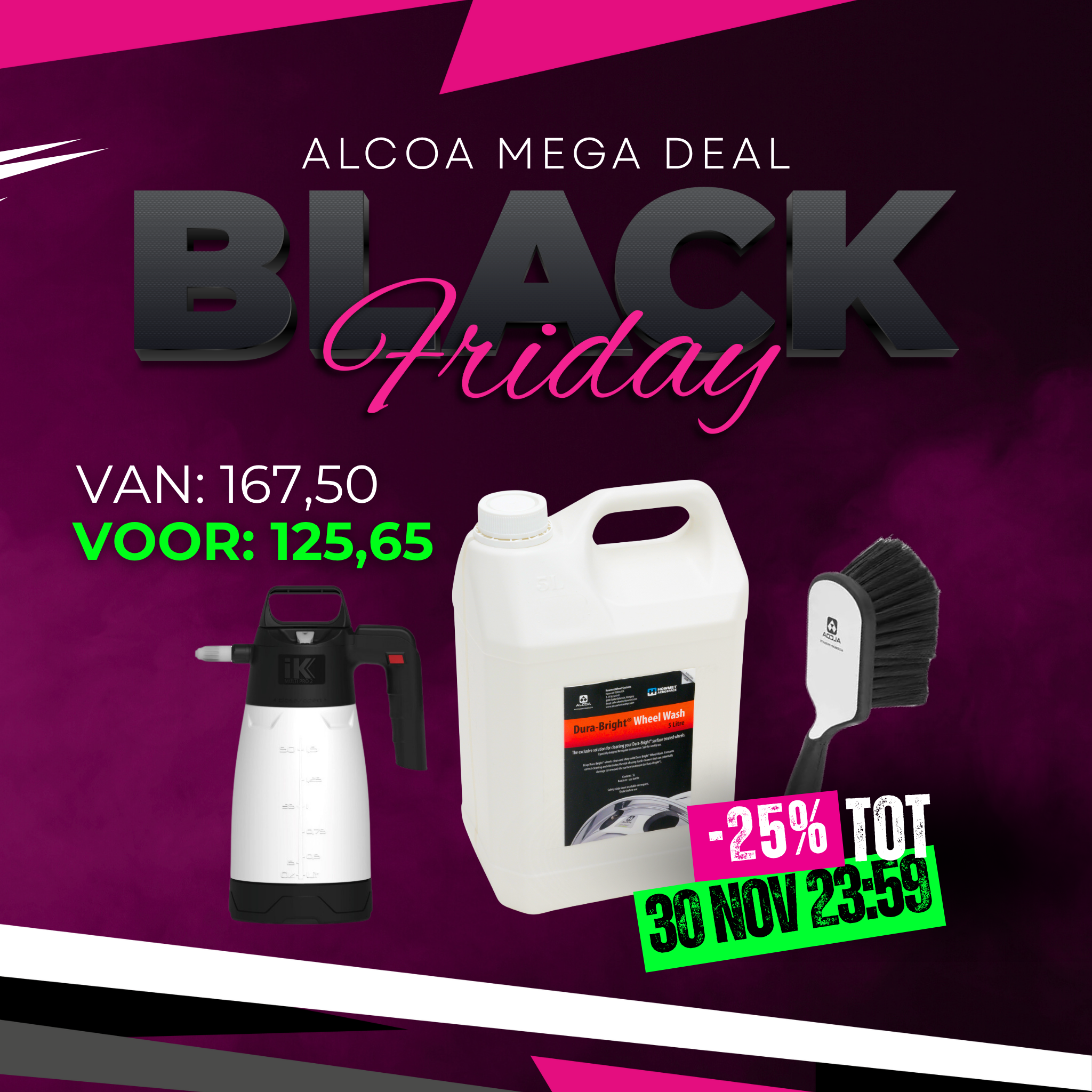 Alcoa Dura-Bright Wheel Wash set – 5L met IK Multi Pro 1.5 sprayer en ALbrush2 borstel (VIP DEAL, Black Week -25%)