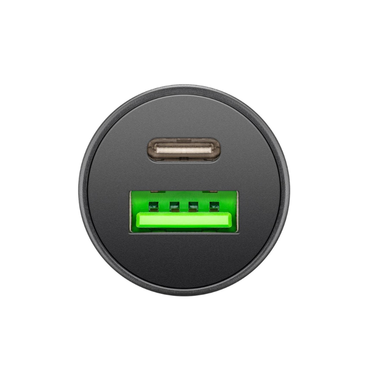 2 Port Car Charger USB-A + USB-C 30W