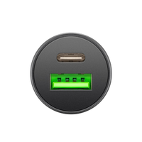 2 Port Car Charger USB-A + USB-C 30W