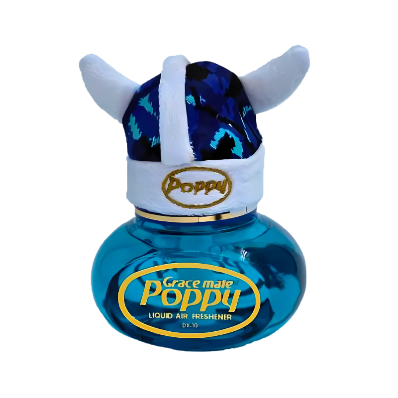 Danish Plush Viking Helmet Blue – Stoere pluche helm voor Poppy Grace Mate geurpotjes.