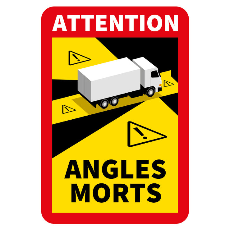 Dode hoek - Attention Angles Morts Vrachtwagen Sticker