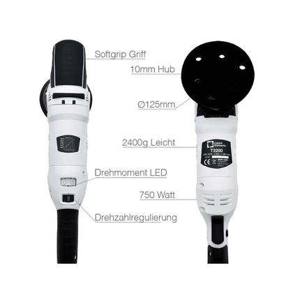  Liquid Elements T3200 Excentrische Polijstmachine voor een professionele lakafwerking.