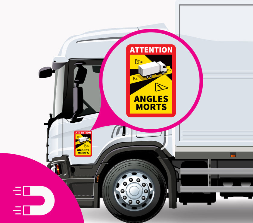 Magnetplatte Toter Winkel – Attention Angles Morts Truck