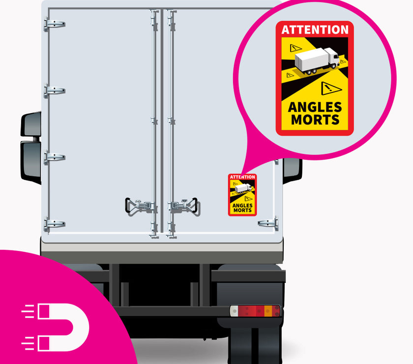 Magnetplatte Toter Winkel – Attention Angles Morts Truck