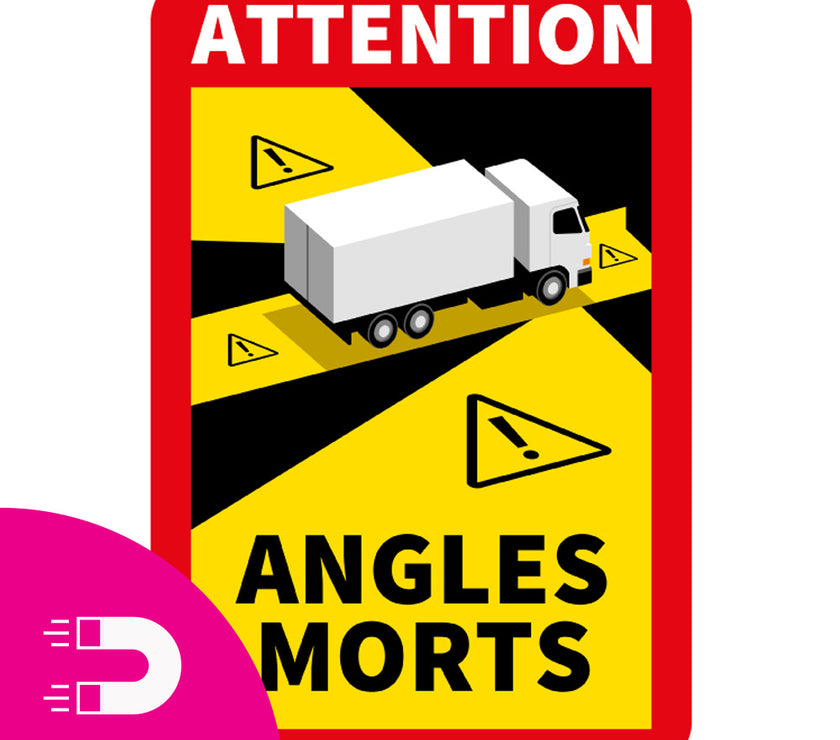 Magnetplatte Toter Winkel – Attention Angles Morts Truck