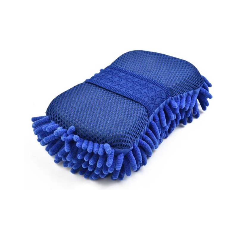 Microvezel Wasspons – blauwe krasvrije spons voor auto