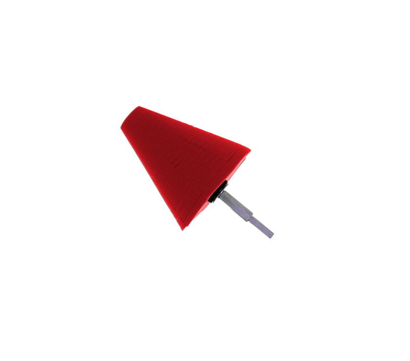 Polijstcone rood, ultra zacht100mm