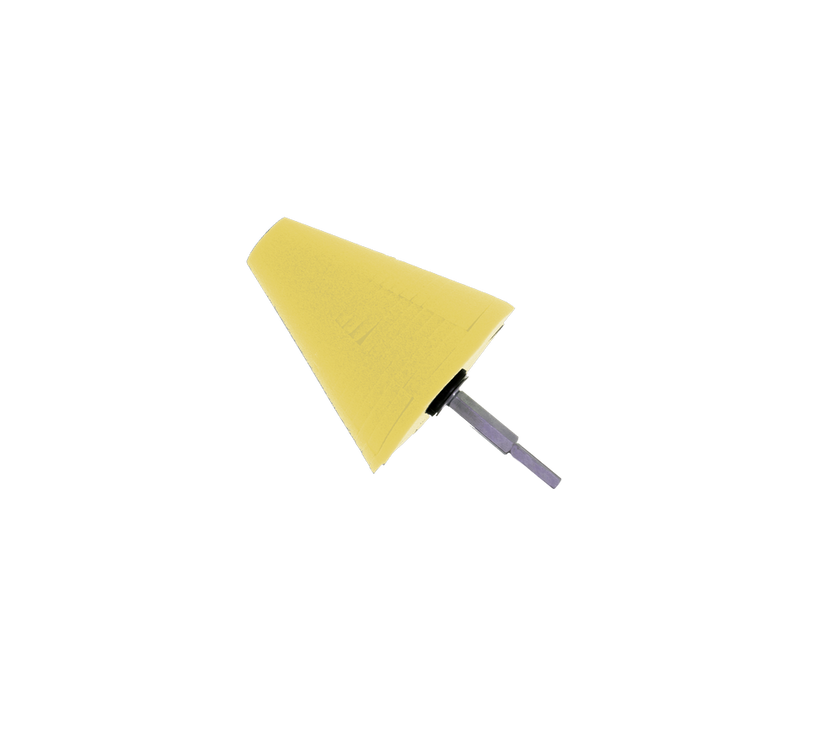Polishing cone Yellow Medium-Heavy Cutting 100mm