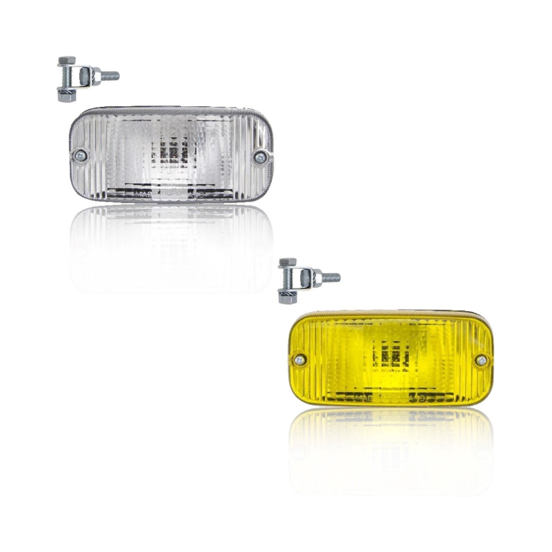 Talmu Deense dagrijlamp geel of wit met BA15s-fitting en bevestigingsset

