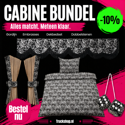 Complete Deense Pluche Truck Interieur Set - Grijs
