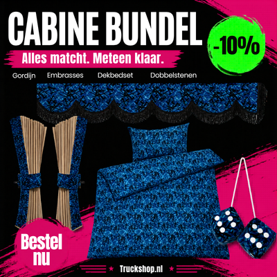 Complete Deense Pluche Truck Interieur Set - Blauw