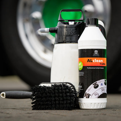 Alcoa Velgenreinigingsset – ALclean 1L + ALbrush2 + IK Multi 1.5 Drukspuit