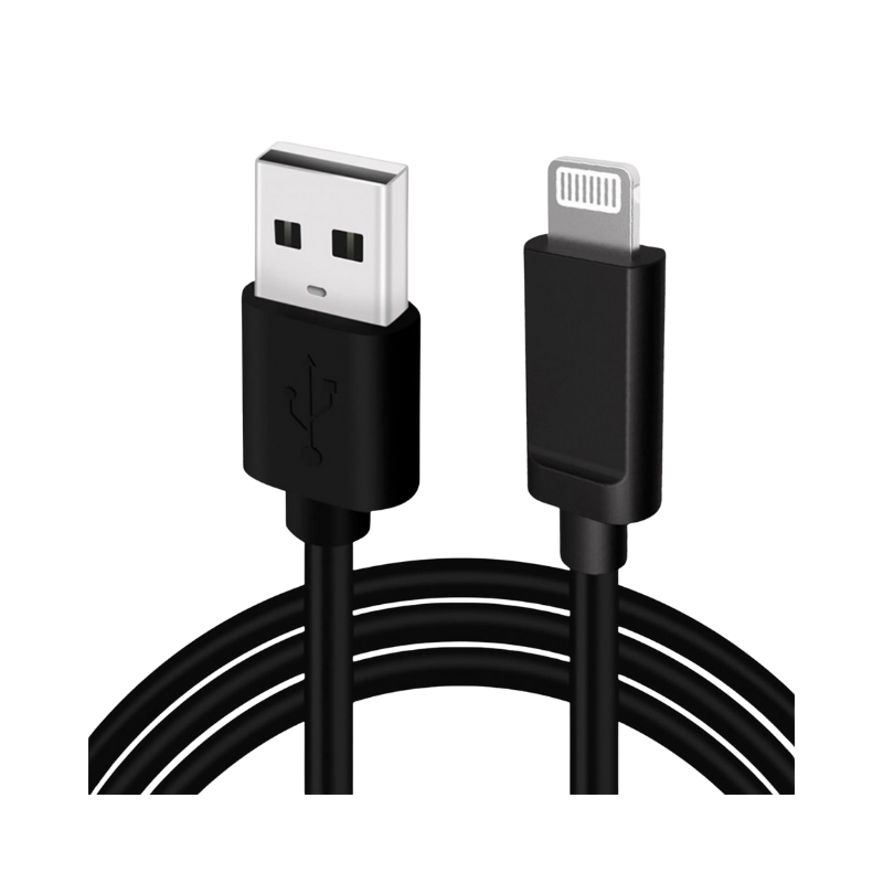 to Go USB-A to Lightning Cable zwart