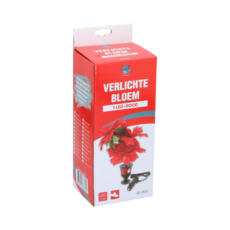 Verlichte Bloem 12-32V in originele verpakking – Sfeervol rood licht voor truck interieur. Compleet geleverd met alle aansluitbenodigdheden. Ideaal als truck accessoire of cadeau voor chauffeurs. Bestel nu bij Truckshop.nl!