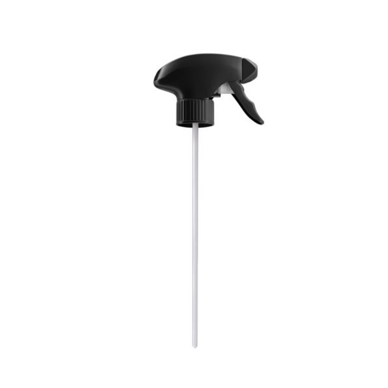  Zwarte sprayer 28/410 met rietje – professionele spraytrigger voor reiniging en detailing.